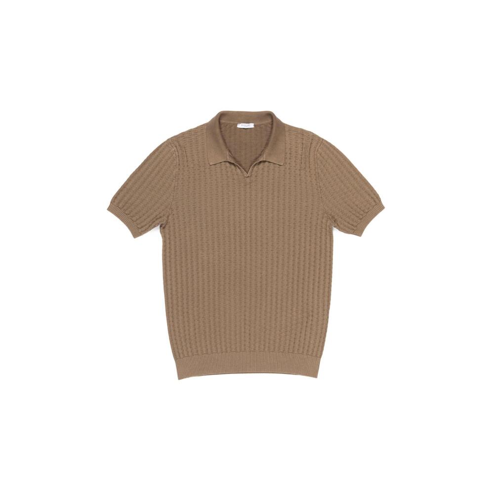 NEW BOGLIOLI man short sleeve sweater in brown